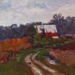 Barn Shedding Rain 12 x 12 sold