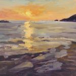 Sun Setting at Shell Beach 12 x 16