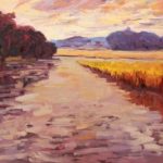 Turning Home at Sunset 24 x 36