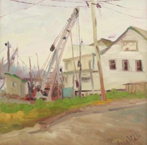 Hoist at the Oyster  House. 12 x 12 sold
