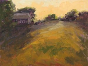 Looking Up the Hill in the Afternoon 9 x 12 sold