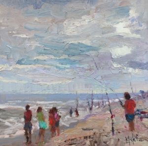 Fishing Overcast Day 12x12