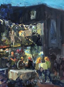 Evening Conversations 9x12