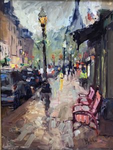 Main Street in the Rain 18x14
