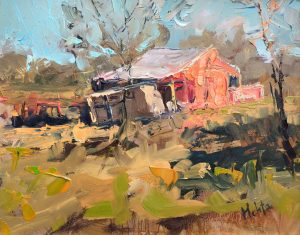 Horse Trailer and Barn 8x10 sold