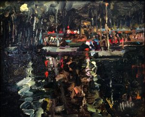 Night Harbor 10x12