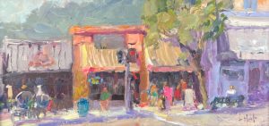 In Front of the Cafe 8x16