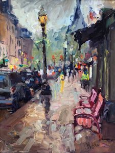 Rainy Day on Main Street 16x20 SOLD