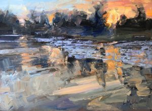 Winter Light on the Creek 9x12
